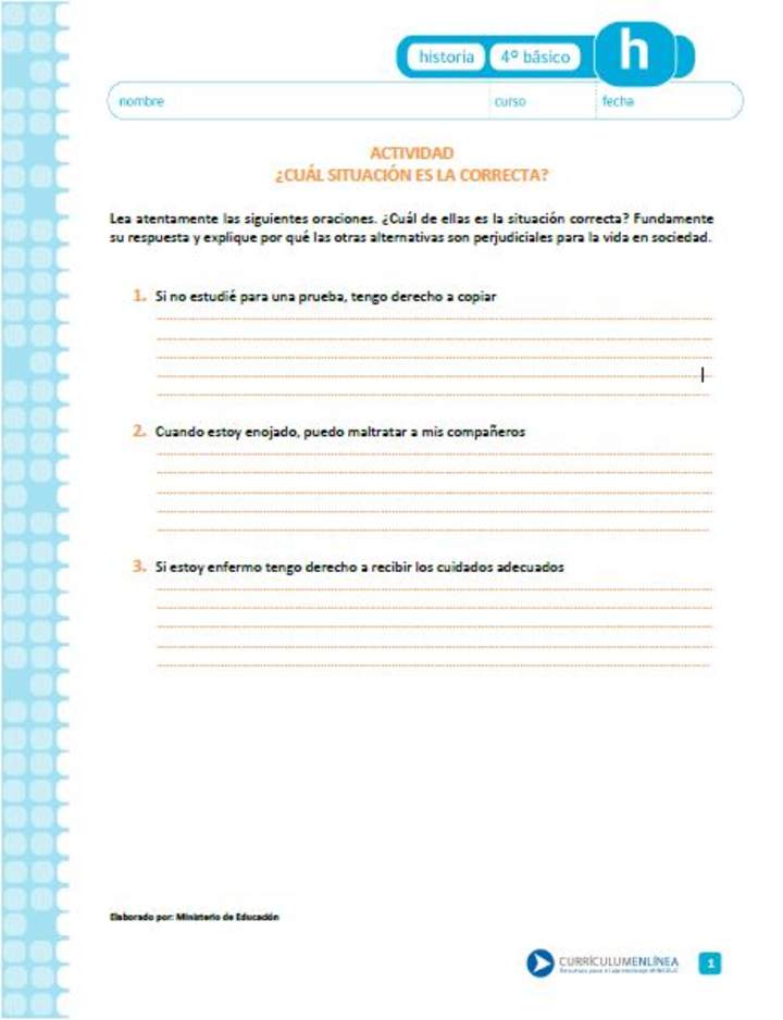 ¿Cuál situación es la correcta? ¿Cuál situación es la correcta?