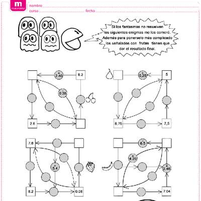 Adiciones y sustracciones de números decimales Adiciones y sustracciones de números decimales