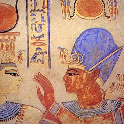 Faraón Seti y la diosa Harthor Faraón Seti y la diosa Harthor