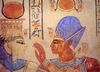 Faraón Seti y la diosa Harthor Faraón Seti y la diosa Harthor