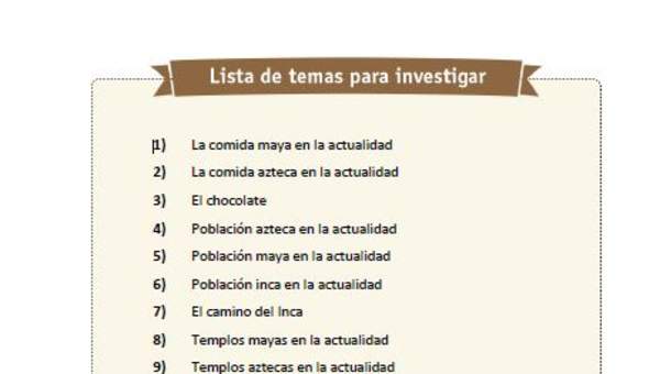 Temas de investigación para la unidad 2 Temas de investigación para la unidad 2