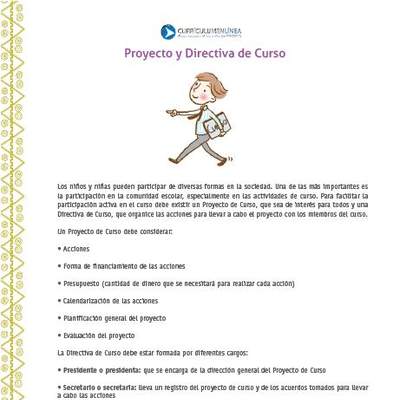 Proyecto y directiva de curso Proyecto y directiva de curso