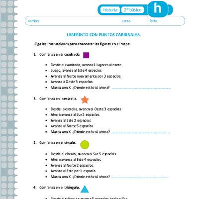 Laberinto con puntos cardinales Laberinto con puntos cardinales