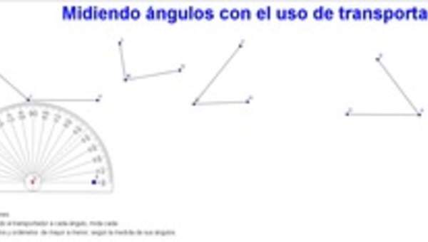 Medir ángulos con el uso del transportador Medir ángulos con el uso del transportador