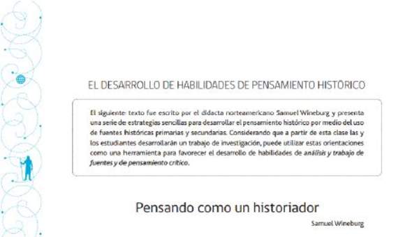 El desarrollo del pensamiento histórico El desarrollo del pensamiento histórico