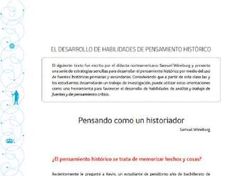 El desarrollo del pensamiento histórico El desarrollo del pensamiento histórico