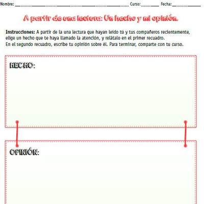 Hecho y opinión Hecho y opinión
