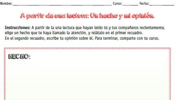 Hecho y opinión Hecho y opinión
