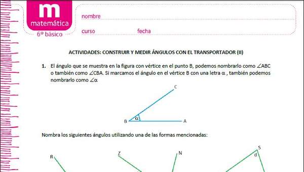 Dibujar y medir ángulos  con el transportador (II) Dibujar y medir ángulos  con el transportador (II)