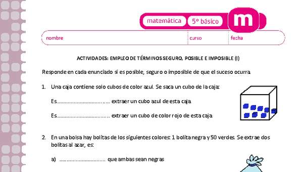 Empleo de términos seguro, posible e imposible (I) Empleo de términos seguro, posible e imposible (I)