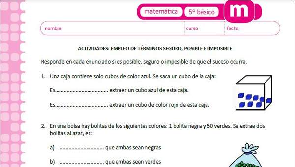 Empleo de términos seguro, posible e imposible (I) Empleo de términos seguro, posible e imposible (I)