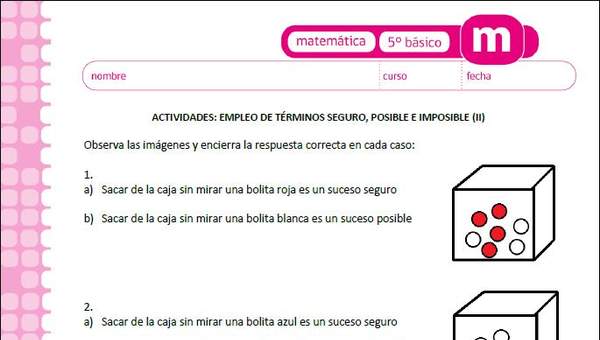 Empleo de términos seguro, posible e imposible (II) Empleo de términos seguro, posible e imposible (II)