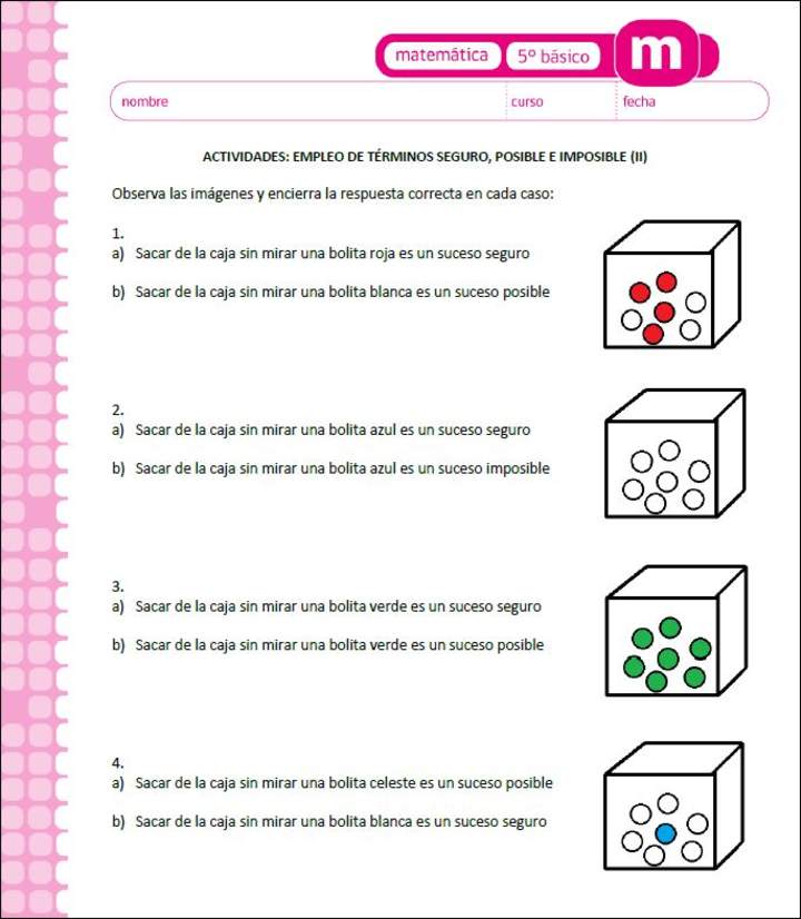 Empleo de términos seguro, posible e imposible (II) Empleo de términos seguro, posible e imposible (II)