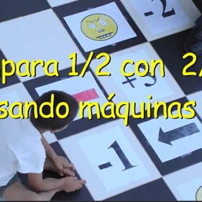 Comparar un medio y dos tercios usando máquinas Comparar un medio y dos tercios usando máquinas