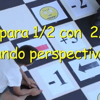 Comparar un medio y dos tercios usando perspectiva Comparar un medio y dos tercios usando perspectiva