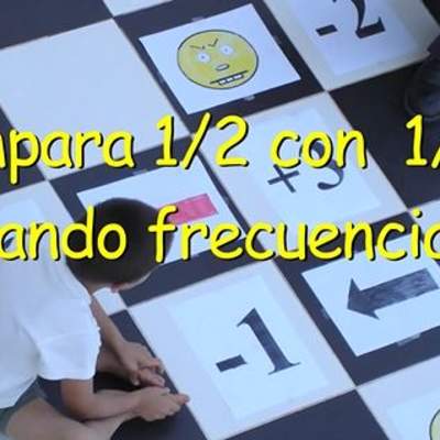 Comparar un medio y un cuarto usando frecuencia Comparar un medio y un cuarto usando frecuencia