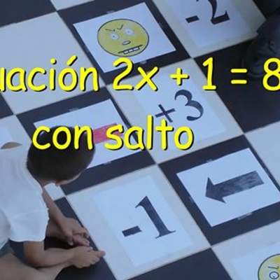 Ecuación 2x + 1 = 8 con salto Ecuación 2x + 1 = 8 con salto