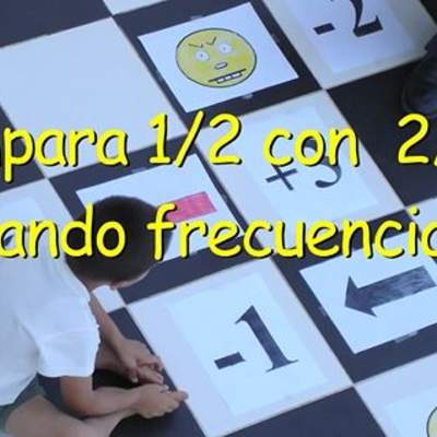 Comparar un medio y dos tercios usando frecuencia Comparar un medio y dos tercios usando frecuencia