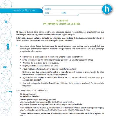 Patrimonio colonial de Chile Patrimonio colonial de Chile