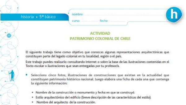 Patrimonio colonial de Chile Patrimonio colonial de Chile