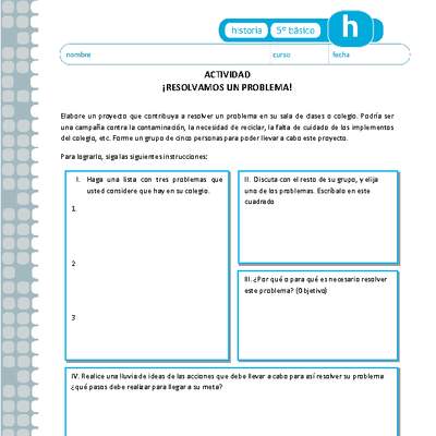 ¡Resolvamos un problema! ¡Resolvamos un problema!