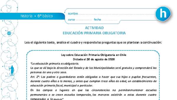 Educación primaria obligatoria Educación primaria obligatoria