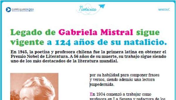 Legado de Gabriela Mistral Legado de Gabriela Mistral