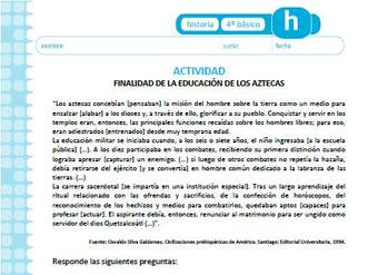 Finalidad de la educación de los aztecas Finalidad de la educación de los aztecas