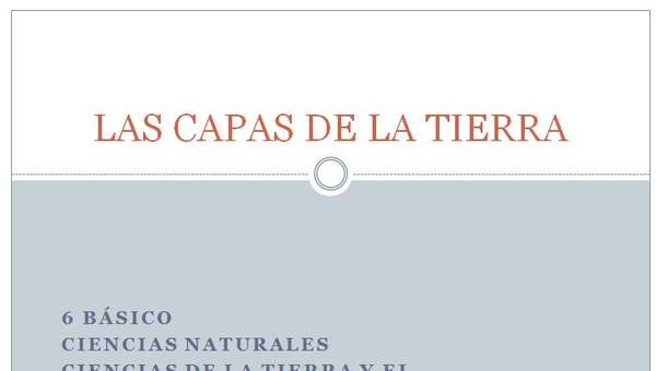 Las capas de la tierra Las capas de la tierra