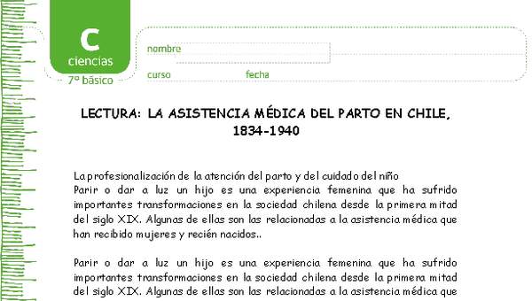 La obstetricia en Chile La obstetricia en Chile