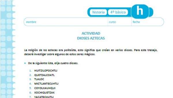 Dioses aztecas Dioses aztecas