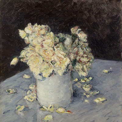 Rosas amarillas en un florero de Gustave Cailleboutte Rosas amarillas en un florero de Gustave Cailleboutte