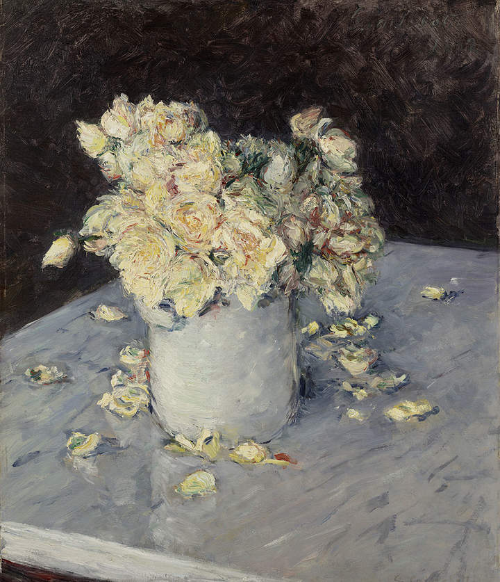 Rosas amarillas en un florero de Gustave Cailleboutte Rosas amarillas en un florero de Gustave Cailleboutte