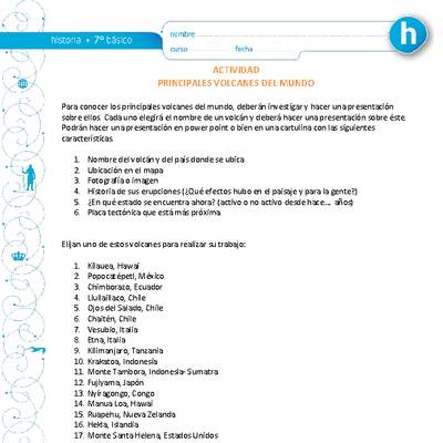 Principales volcanes del mundo Principales volcanes del mundo