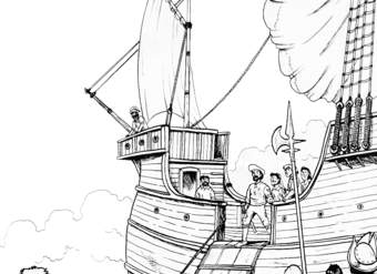 El regreso de Sebastián Elcano a España El regreso de Sebastián Elcano a España