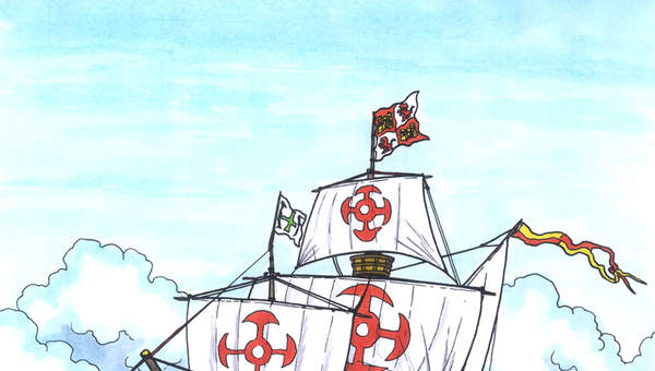 Viaje de Cristóbal Colón en las carabelas Viaje de Cristóbal Colón en las carabelas