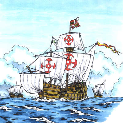 Viaje de Cristóbal Colón en las carabelas