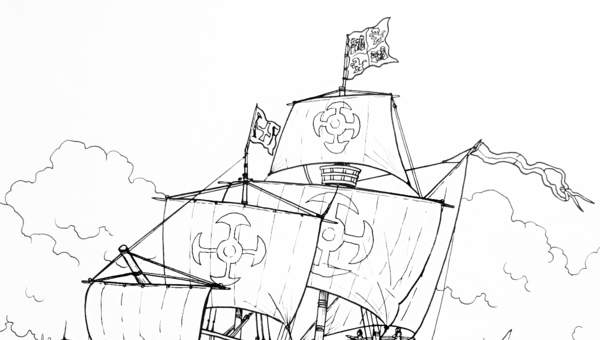 Viaje de Cristóbal Colón en las carabelas Viaje de Cristóbal Colón en las carabelas