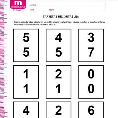 Tarjetas recortables (I) Tarjetas recortables (I)