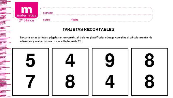 Tarjetas recortables (II) Tarjetas recortables (II)
