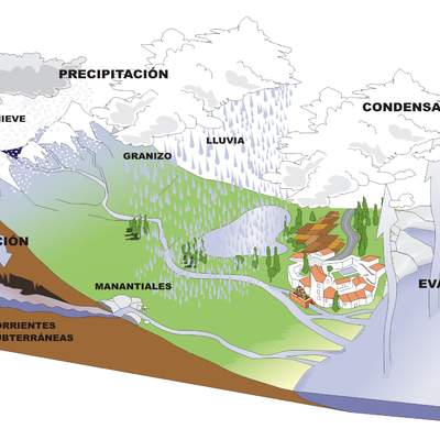 Ciclo del agua sin rotular Ciclo del agua sin rotular