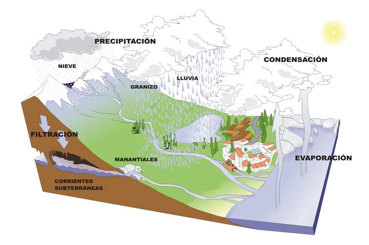 Ciclo del agua sin rotular Ciclo del agua sin rotular