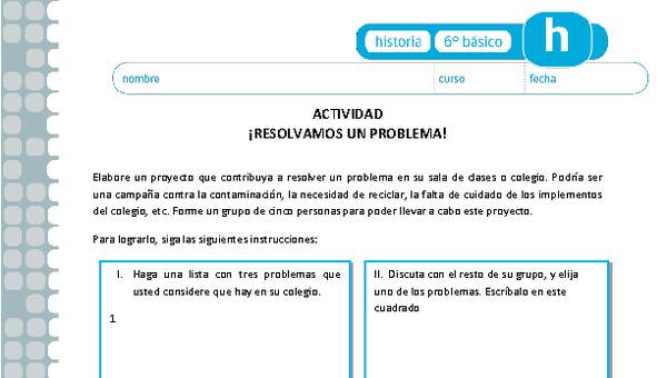 ¡Resolvamos un problema! ¡Resolvamos un problema!