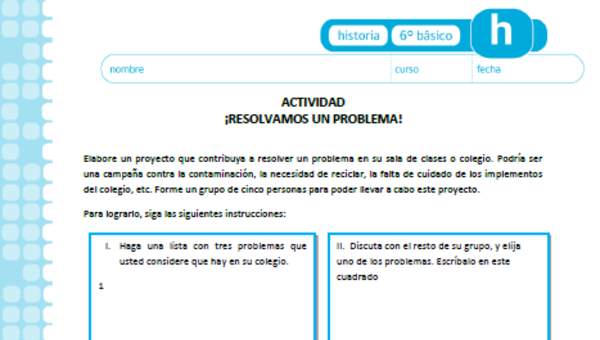 ¡Resolvamos un problema! ¡Resolvamos un problema!
