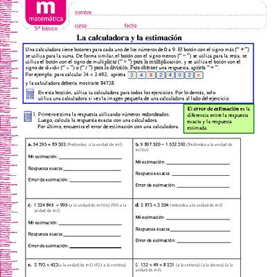 Actividades con la calculadora Actividades con la calculadora