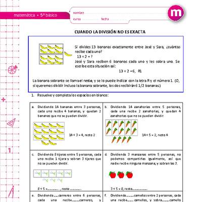 División no exacta División no exacta