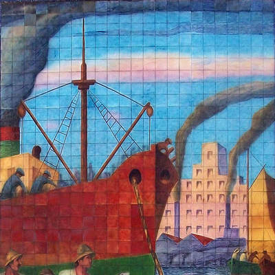 Regreso de la pesca de Martín Quinquela Regreso de la pesca de Martín Quinquela