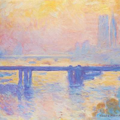 Puente de Charing Cross en la mañana Puente de Charing Cross en la mañana