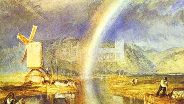 Lago Arundel con arco iris Lago Arundel con arco iris