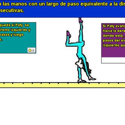 Patricia caminando sobre una barra (I) Patricia caminando sobre una barra (I)